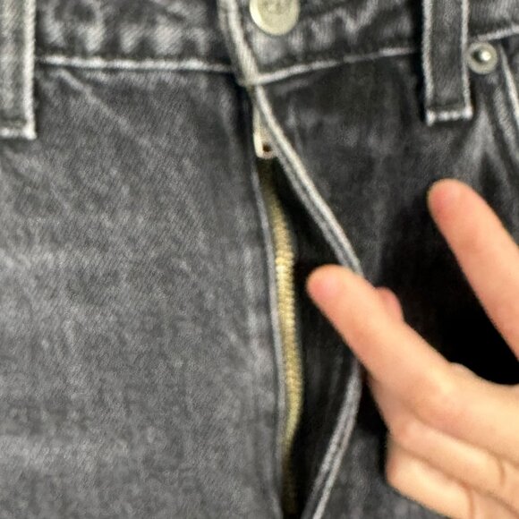 Reformation Julia High Cigarette Jeans Pacific Black Womens Size 25 Denim Raw - Picture 7 of 15